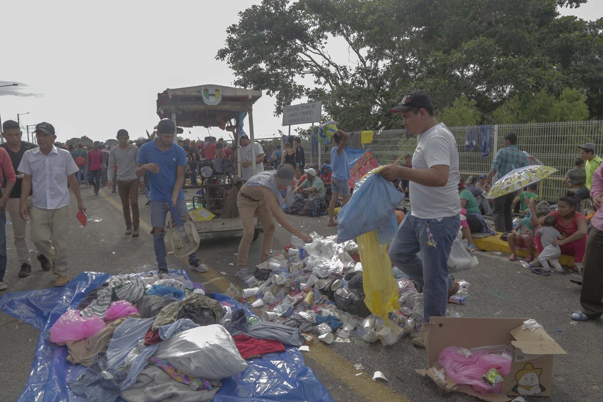 Paso y estad a de caravana de migrantes duplica desechos en calles