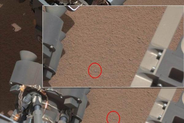 Objeto brillante detectado por el Curiosity. (Foto Prensa Libre: NASA)