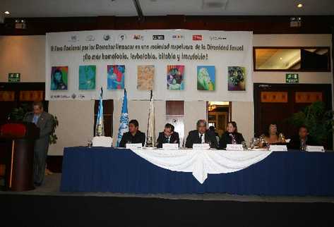 Segundo  Foro por la Diversidad Sexual, celebrado ayer en el Grand Tikal Futura Hotel.