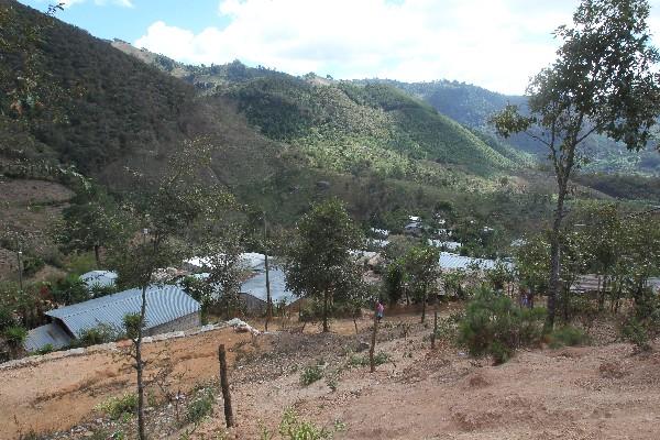 El paisaje en El Volcancito consiste en su mayor parte  de un  terreno árido y casi desolado.