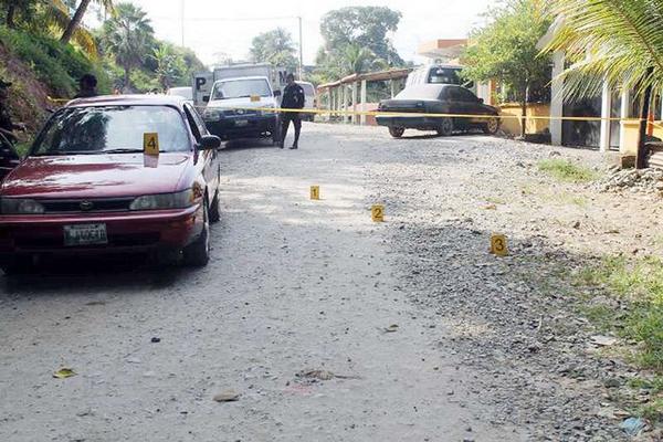 Lugar donde fue atacado Víctor Manuel Moreno Tax. (Foto Prensa Libre: Edwin Perdomo)