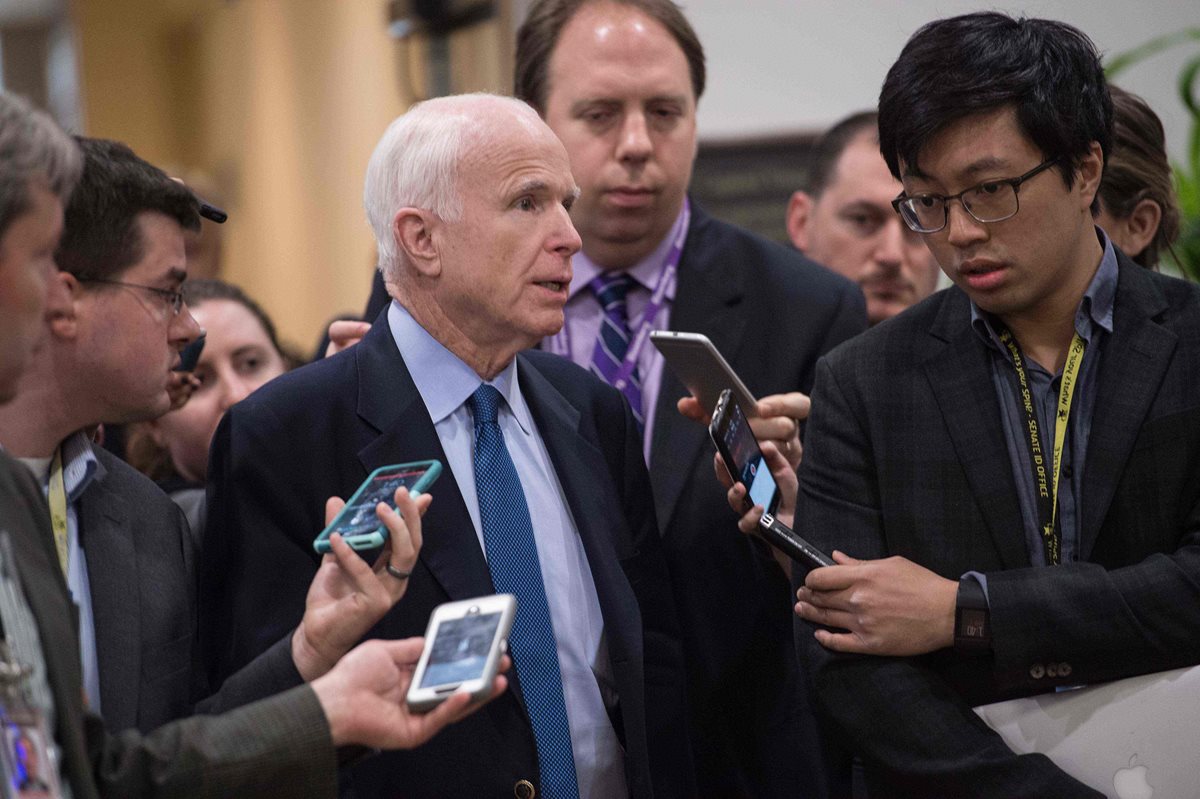 Senador republicano por Arizona, John McCain. (Foto Prensa Libre: AFP)