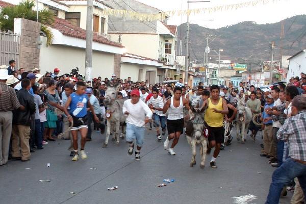 El año recién pasado participaron 14 corredores con sus respectivos asnos.