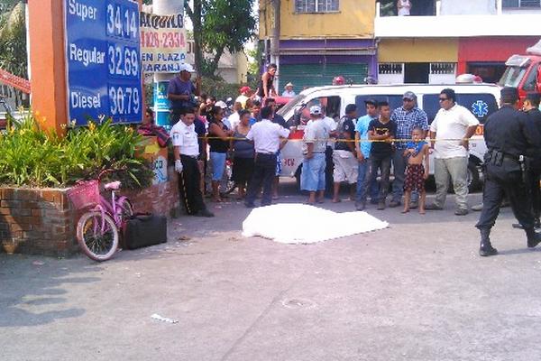 Escena  de  crimen, en Puerto San José.