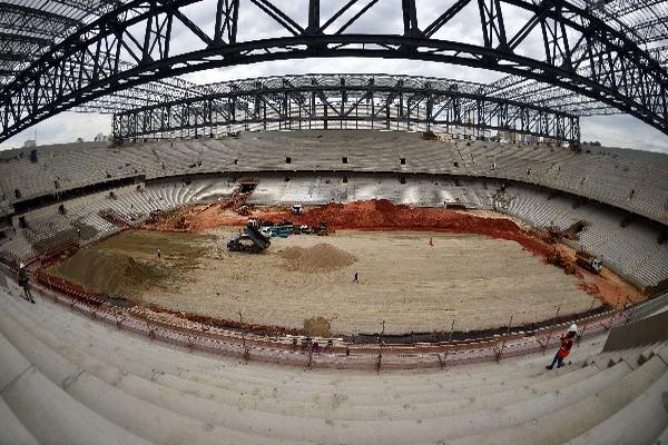 La ciudad Curitiba como sede del Mundial de Brasil 2014 podriá ser dada de baja por atrasos en las obras. (Foto Prensa Libre: AFP)