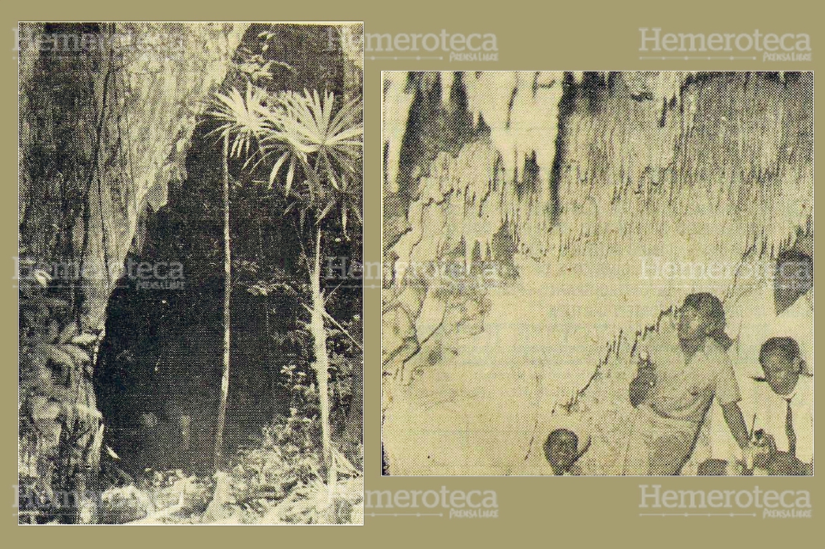 Primeras imágenes de las grutas descubiertas en San Benito, Petén en 1971. (Foto: Hemeroteca PL)