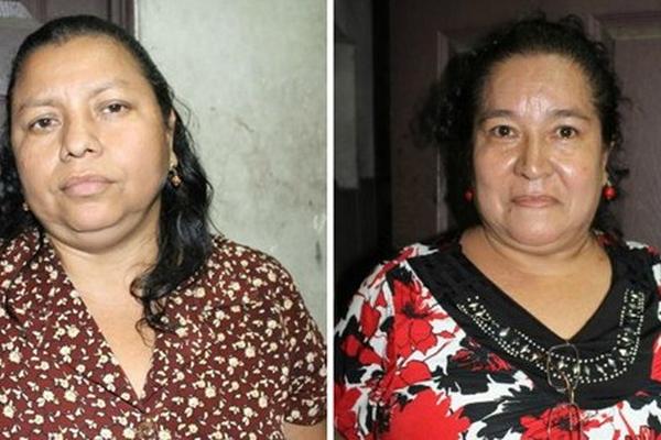 Hortensia Ruano Rojas de Xitumul y Silvia Suceli Gil Porón fueron detenidas en Escuintla. (Foto Prensa Libre: Enrique Paredes).