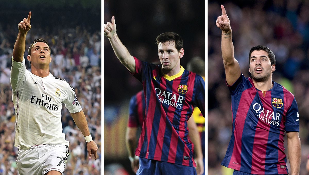 Ronaldo, Messi y Suárez compiten como el mejor jugador de la Uefa. (Foto Prensa Libre: AFP)