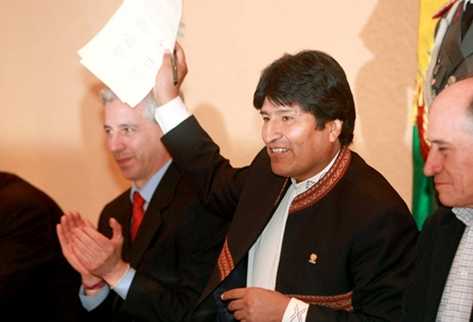 La empresa sería elproyecto minero más importante del Gobierno del presidente Evo Morales. (Foto Prensa Libre. EFE)