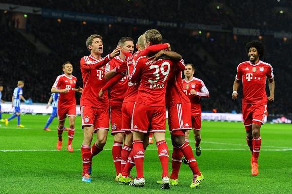 El Bayern de Múnich se proclama campeón de la bundesliga alemana temporada 2013-2014. (Foto Prensa Libre: EFE)