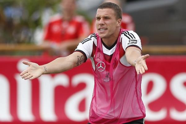 Podolski no estará ante Argelia por lesión. (Foto Prensa Libre: AP)