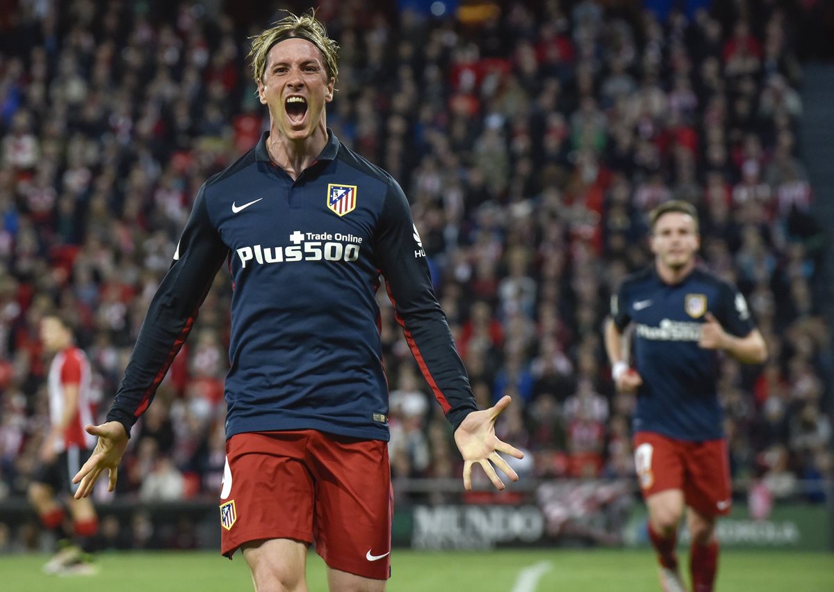 Fernando Torres fue el protagonista de la victoria del Atlético de Madrid. (Foto Prensa Libre: EFE)