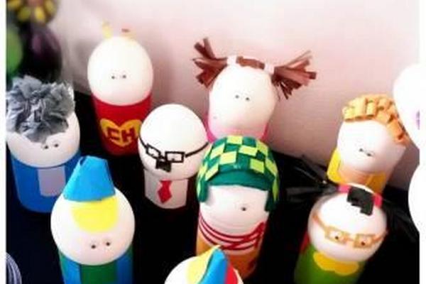 Cascarones de  personajes del Chavo del Ocho. (Foto Prensa Libre: Hemeroteca PL)