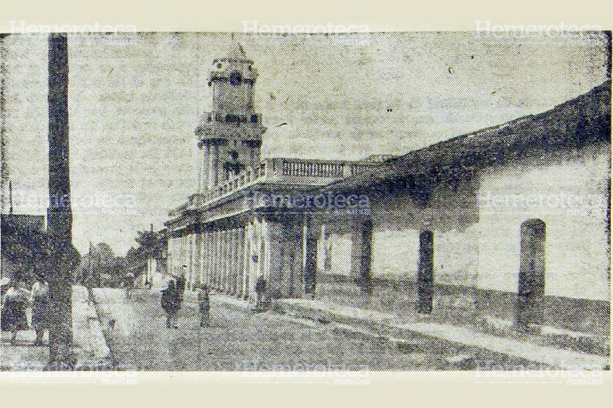 Palacio Municipal de Patzún a inicios de la década de los sesenta. Foto: Hemeroteca PL