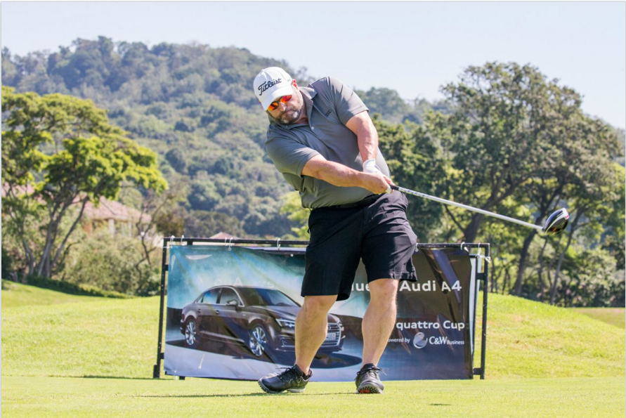 Rodrigo Zachrisson durante la competencia de la Copa Audi de golf, en el Club La Reunión. (Foto Prensa Libre: cortesía Gabriel López)