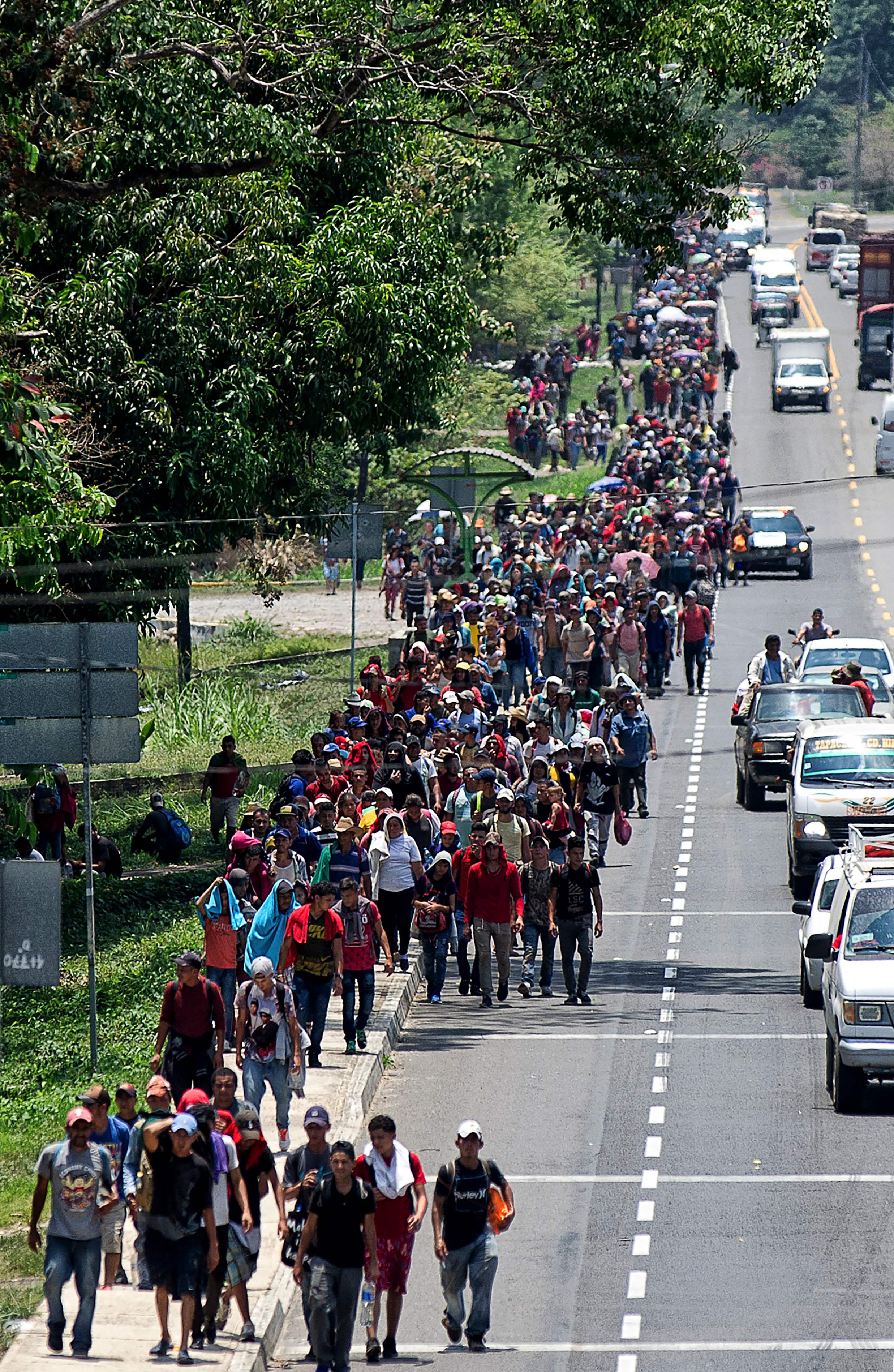 Van o no pandilleros en la reciente caravana de migrantes que