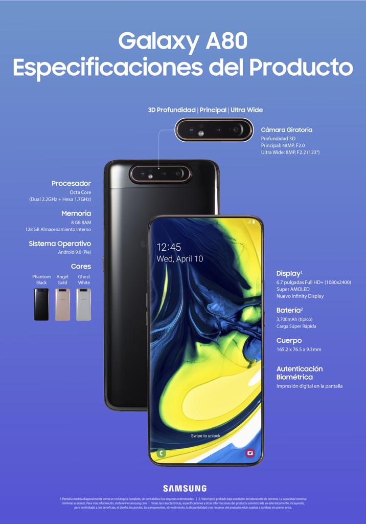 Galaxy A80 C mo funciona el nuevo celular presentado por Samsung