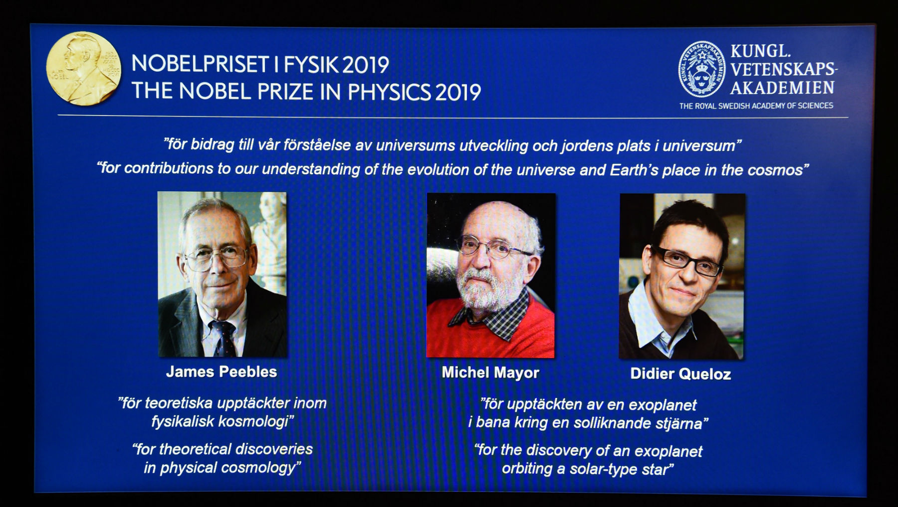 Trío De Cosmólogos Gana El Premio Nobel De Física 2019