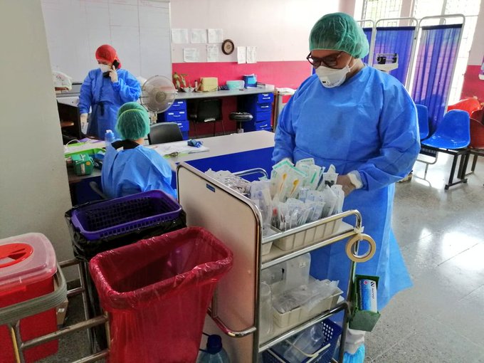 La Asamblea Legislativa de El Salvador amplió este jueves otros quince días el estado de emergencia por el coronavirus. (Foto Prensa Libre: Ministerio de Salud de El Salvador)