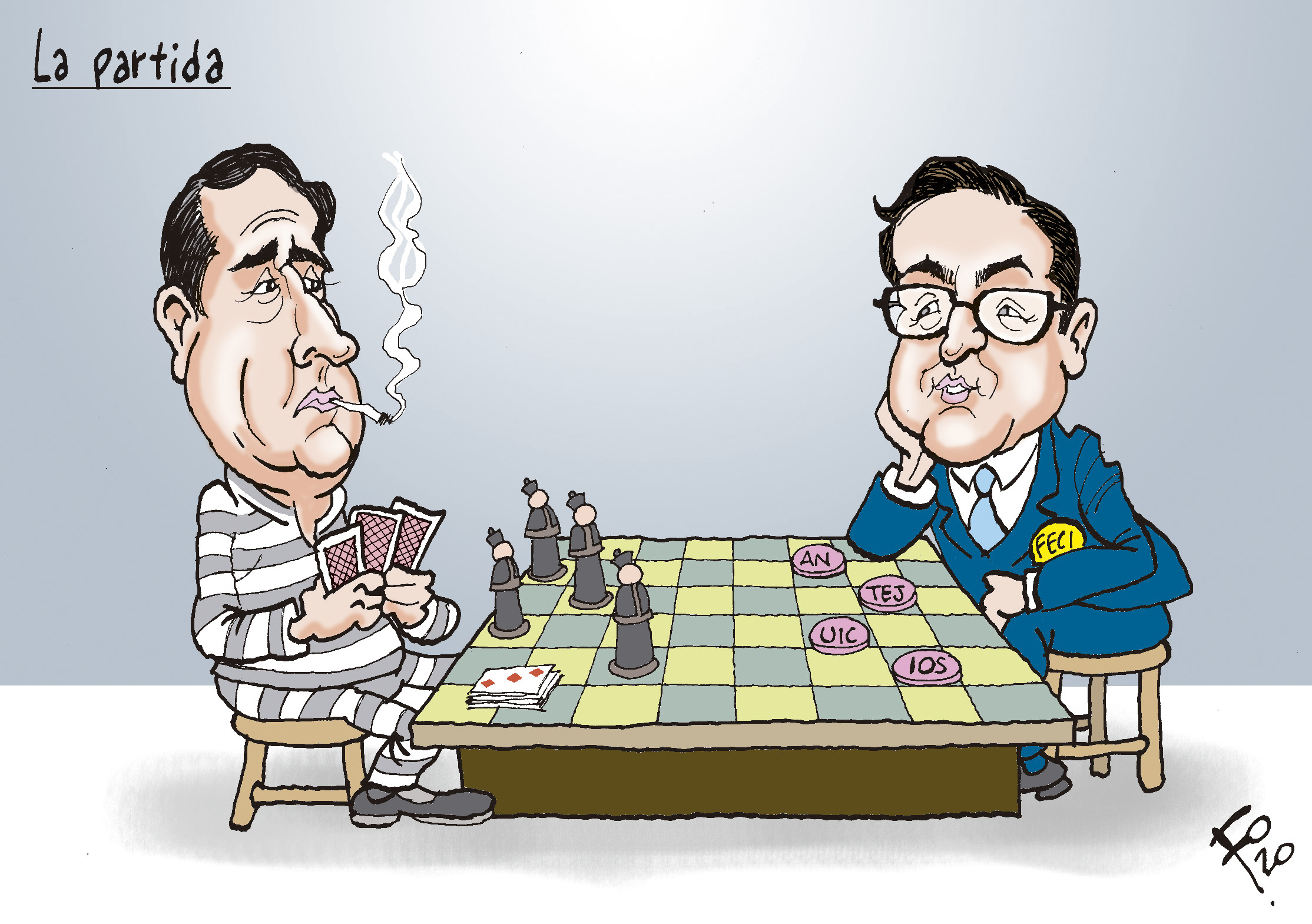 Personajes: Gustavo Alejos y Juan Francisco Sandoval.