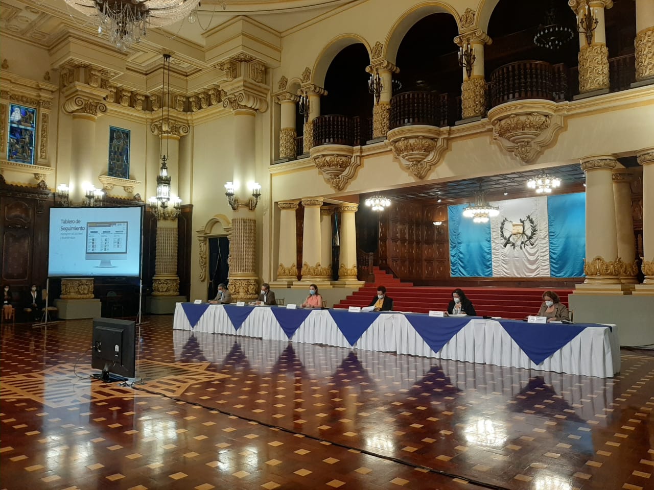 Autoridades de Salud en conferencia de prensa sobre la gestión de la emergencia por el covid-19. (Foto Prensa Libre: Andrea Domínguez)