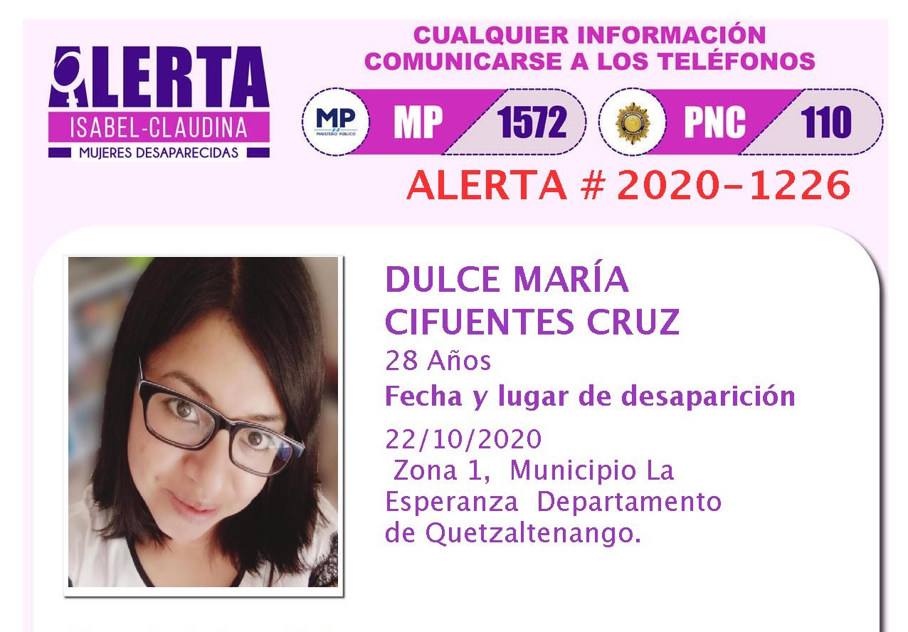 Dulce María Cifuentes Cruz: Inacif Revela La Causa De La Muerte De La ...