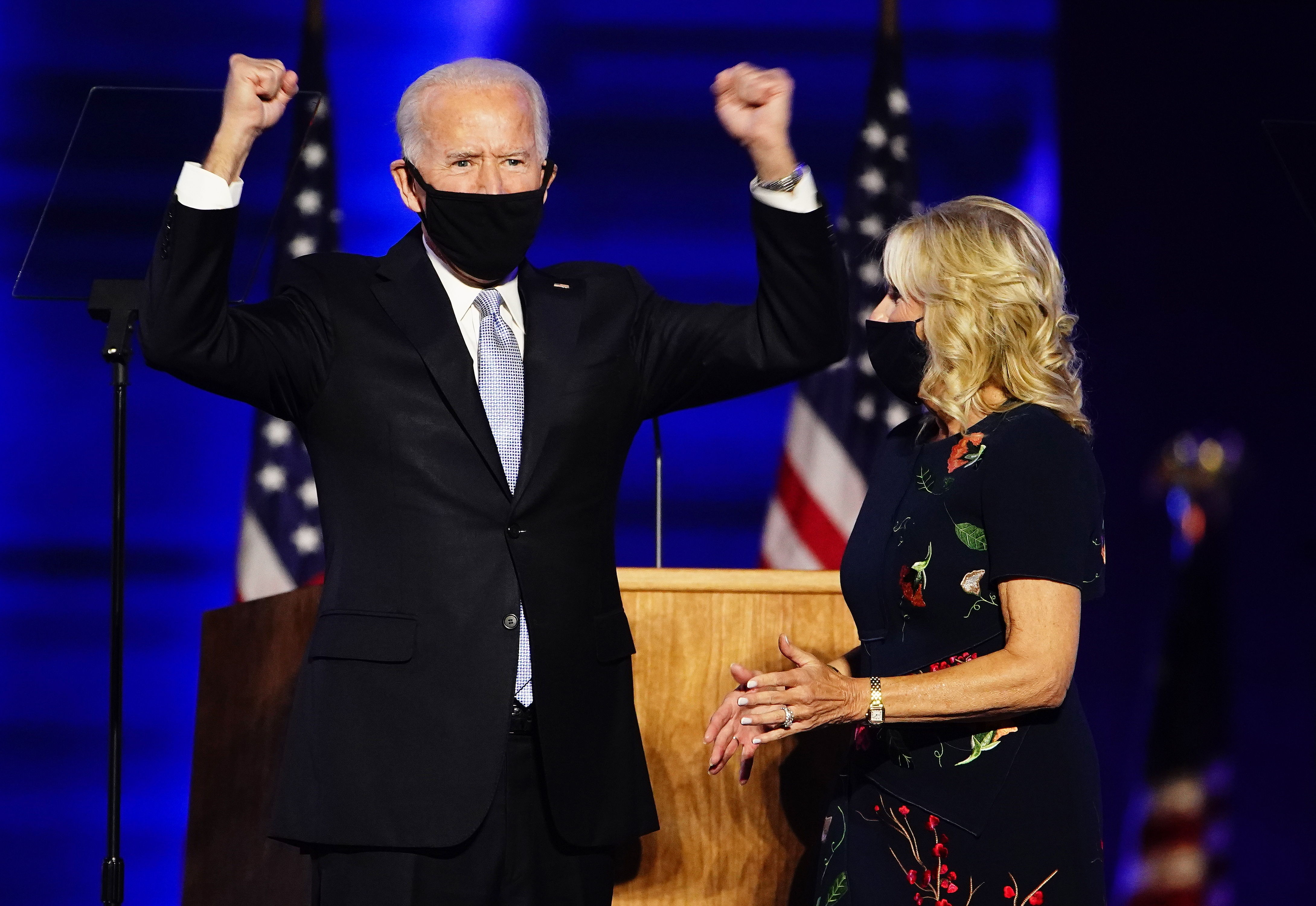 El presidente electo Joe Biden brindó un discurso pidiendo unidad. (Foto Prensa Libre: EFE)