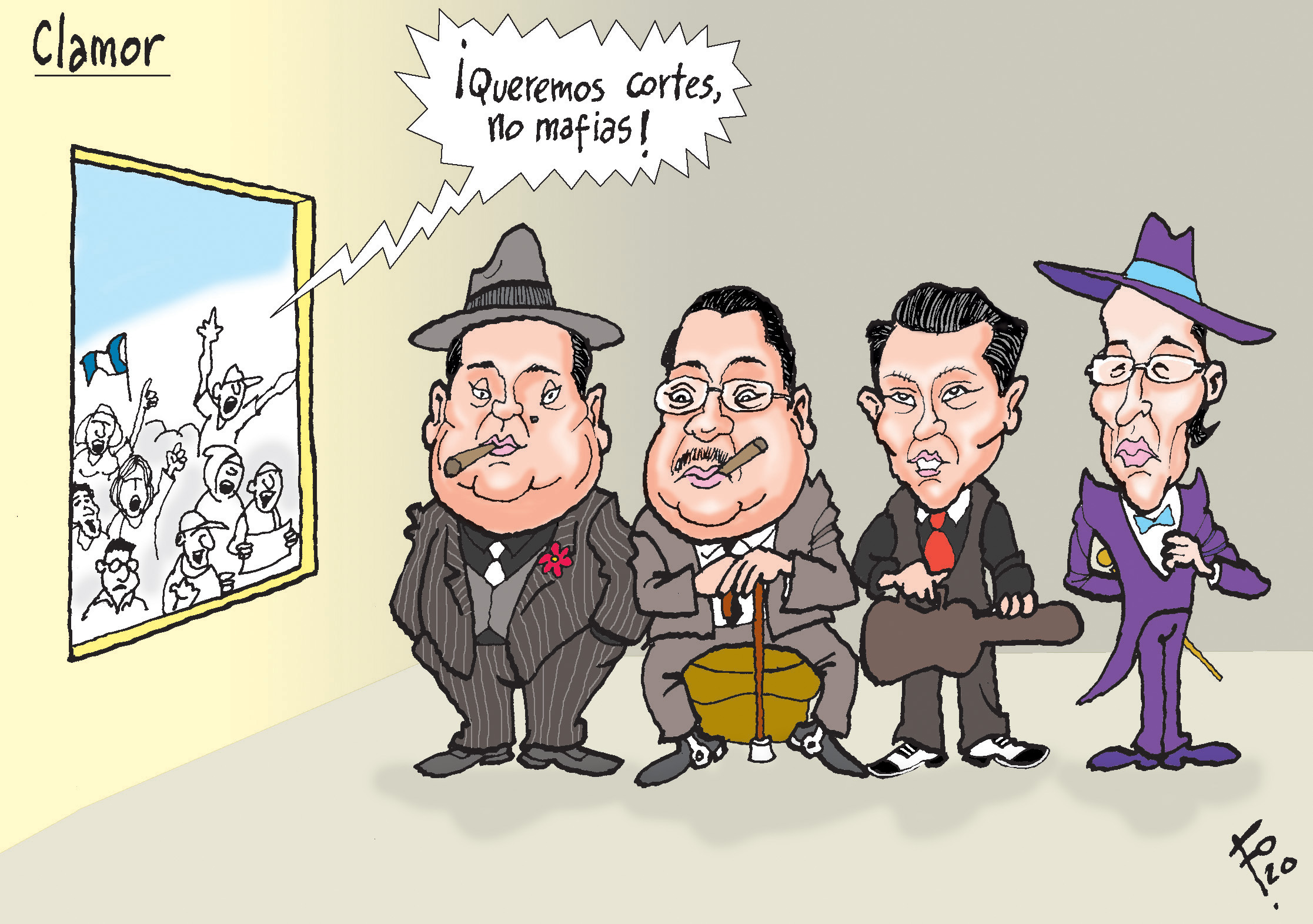 Personajes: Allan Rodriguez, Alfonso Rosales, Armando Castillo y Felipe Alejos.