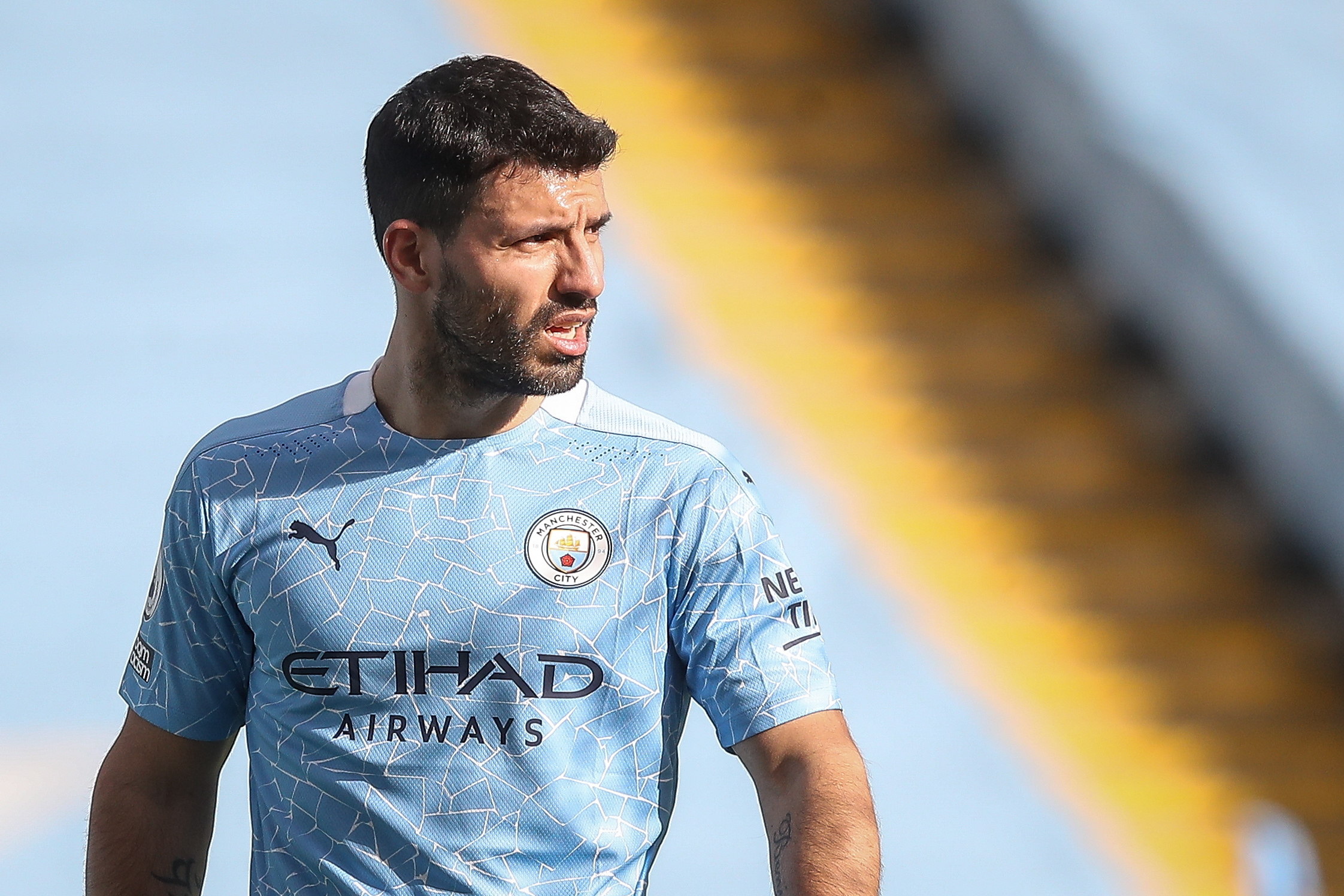 Sergio Agüero se despidió del Manchester City. (Foto Prensa Libre: EFE)