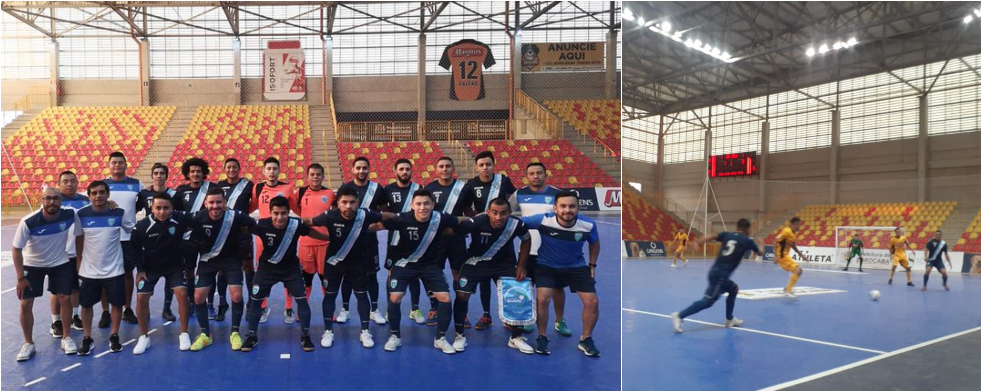 La Selección de Futsal de Guatemala ganó su segundo partido en Brasil ante el Magnus Futsal U20. Foto Prensa Libre: Fedefut