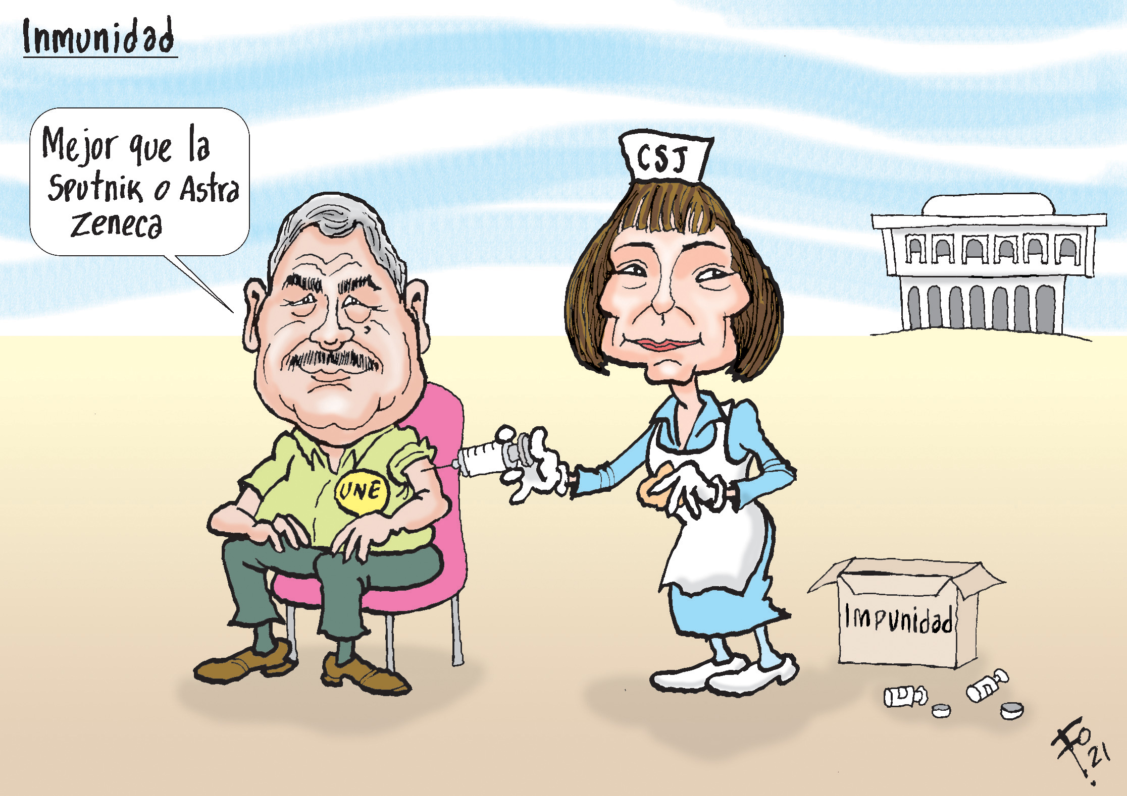 Personajes: Carlos Mencos y Silvia Valdés.