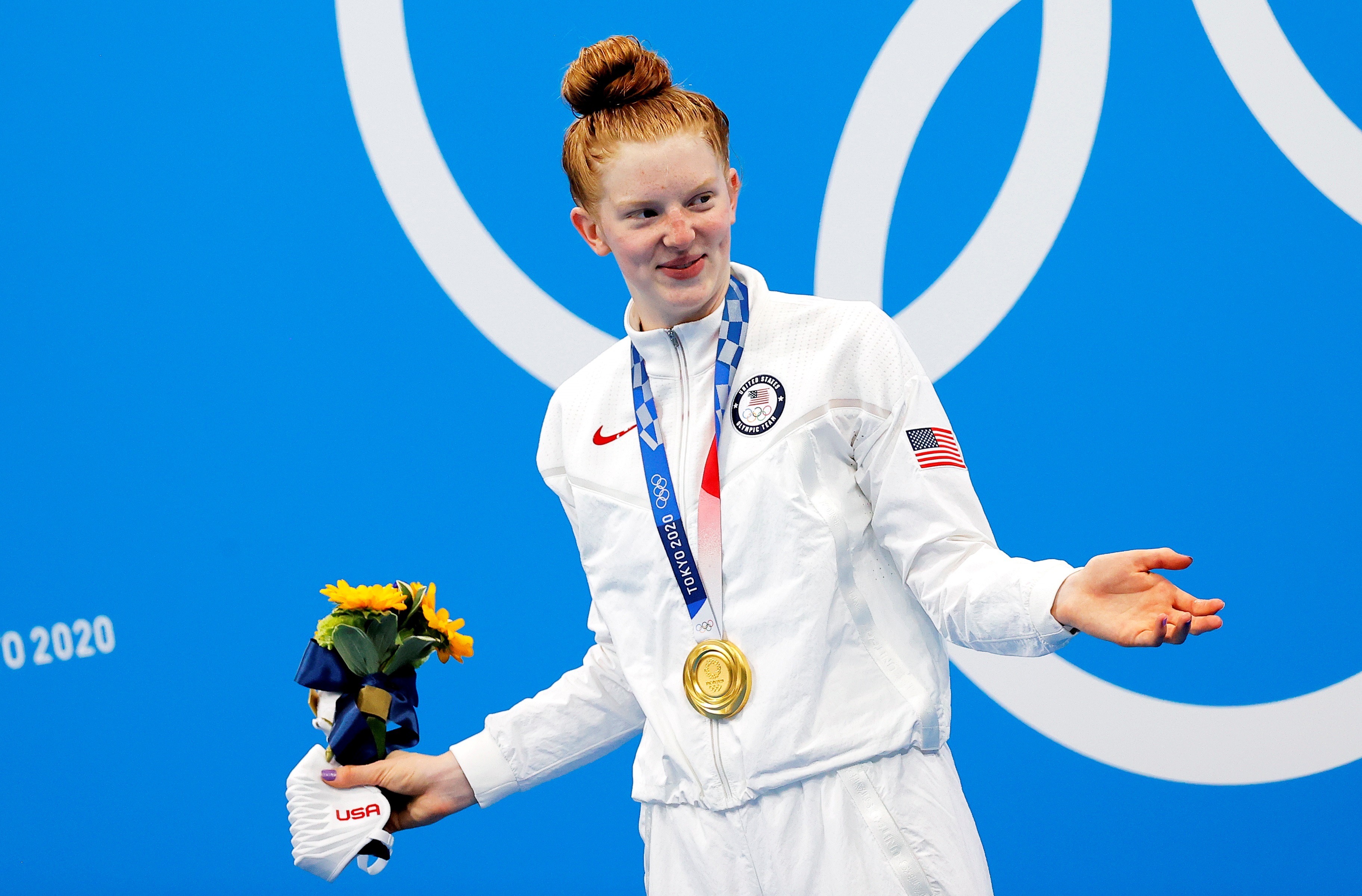 Lydia Jacoby conquistó la medalla de oro este lunes. (Foto Prensa Libre: EFE)