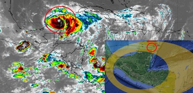 Trayectoria del huracán Grace. (Foto Prensa Libre: Insivumeh)