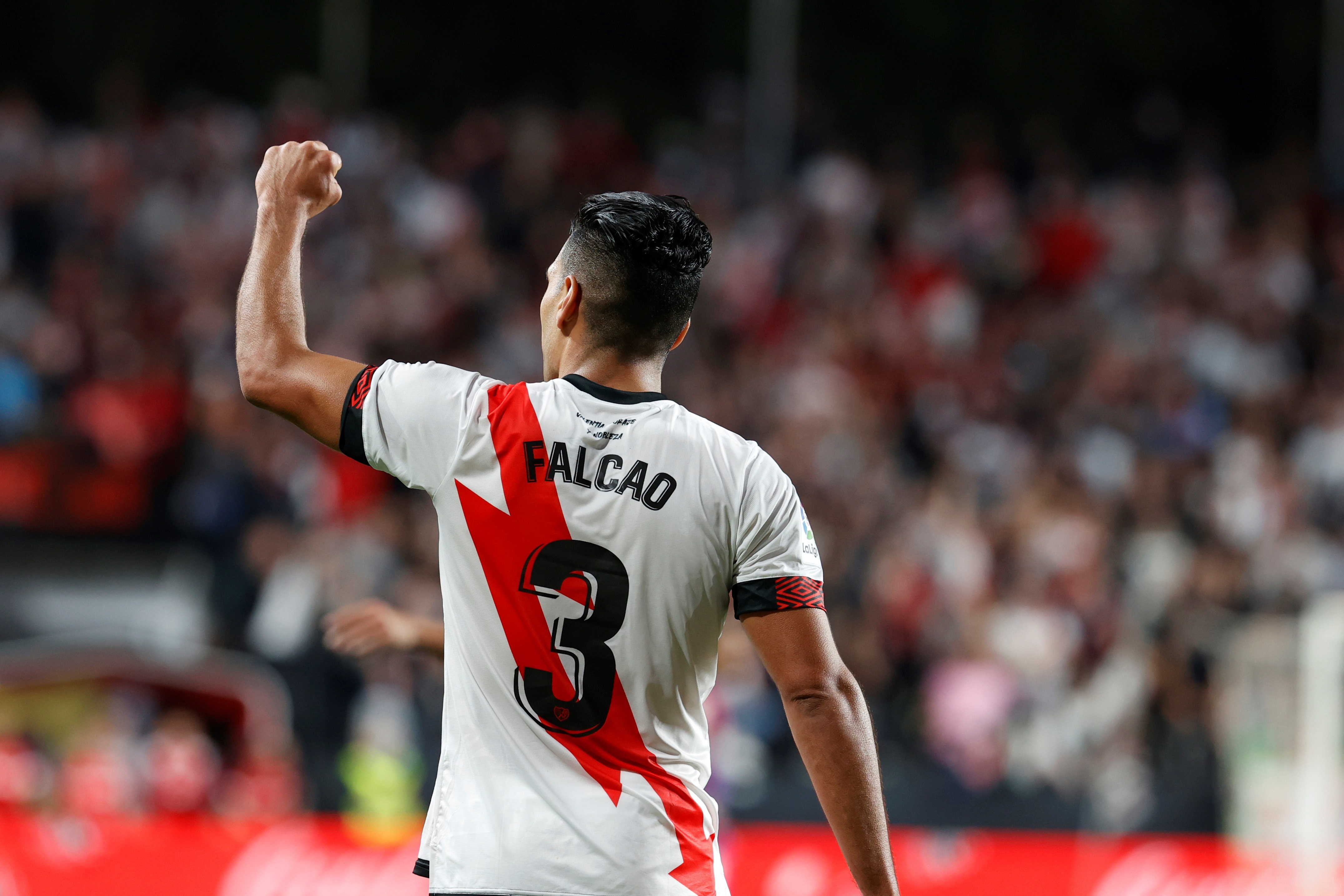 El delantero colombiano del Rayo Vallecano, Radamel Falcao. (Foto Prensa Libre: EFE)