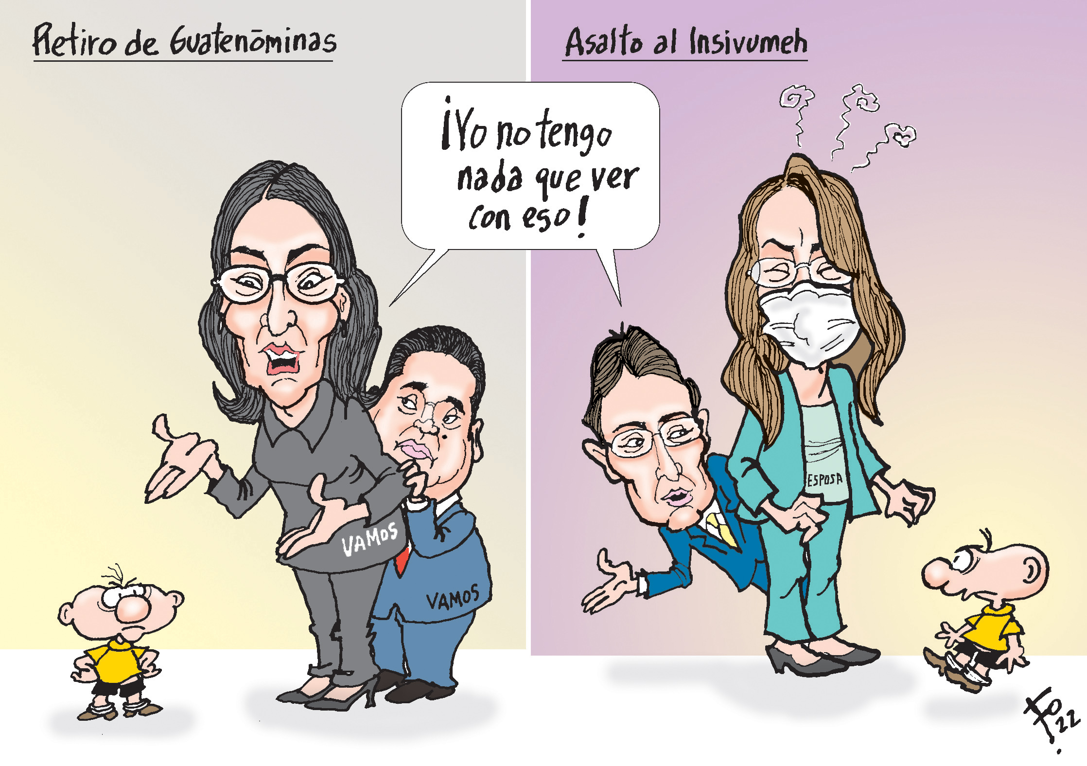 Personajes: Shirley Rivera, Allan Rodriguez, José García y Mirtha Monterroso de García.