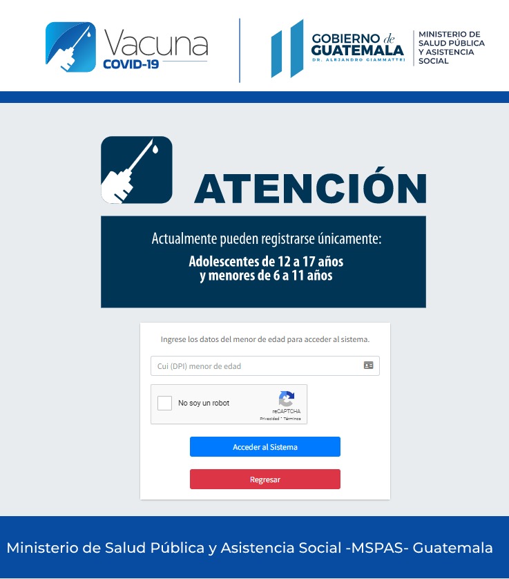 Vacuna covid-19 en Guatemala: Salud habilita registro para niños de 6 a 11  años