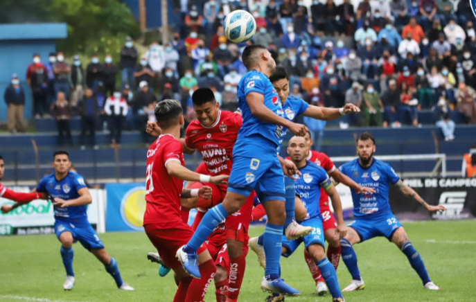 Cobán Imperial y Malacateco empataron en el partido de la jornada 14 del Clausura 2022. Foto Prensa Libre (Redes Cobán Imperial) 