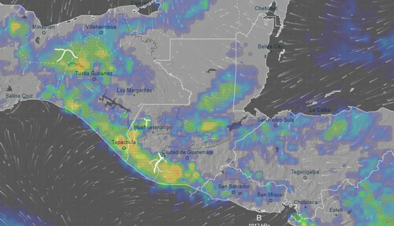 Un sistema de alta presión afectará el territorio guatemalteco este martes, pronosticó el Insivumeh. (Foto Prensa Libre: Conred)