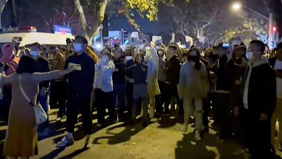 Protestas en Shanghái. GETTY IMAGES