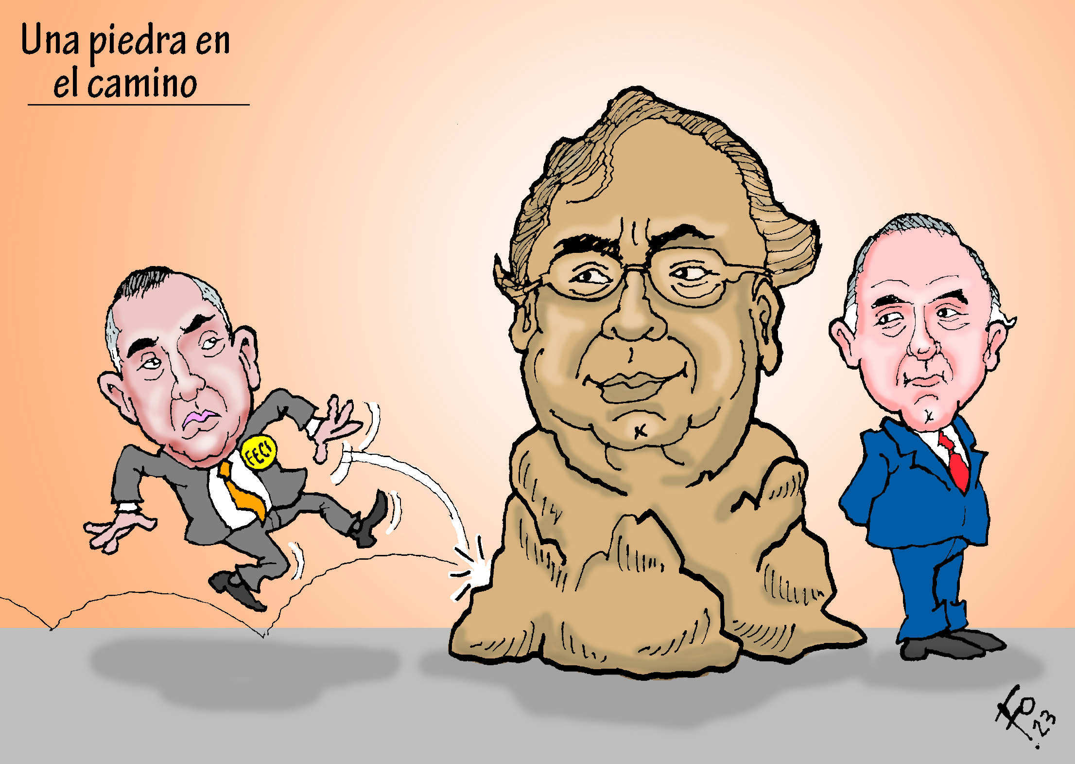 Personajes: Rafael Curruchiche, Gustavo Petro e Iván Velásquez.