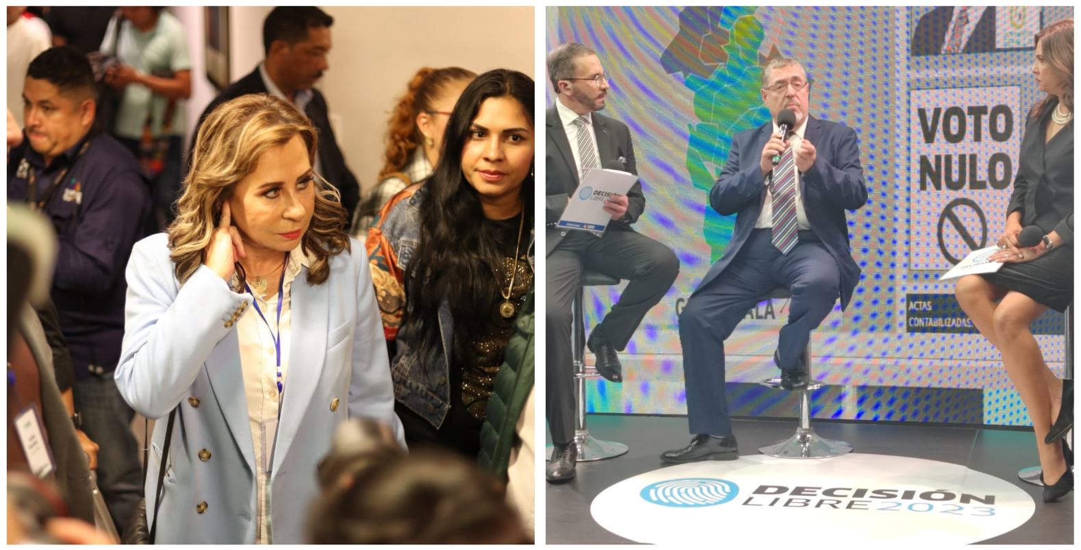 Sandra Torres y Bernardo Arévalo acaparan los votos en la primera vuelta de las elecciones generales 2023. (Foto Prensa Libre: Esbin García y Roberto López)