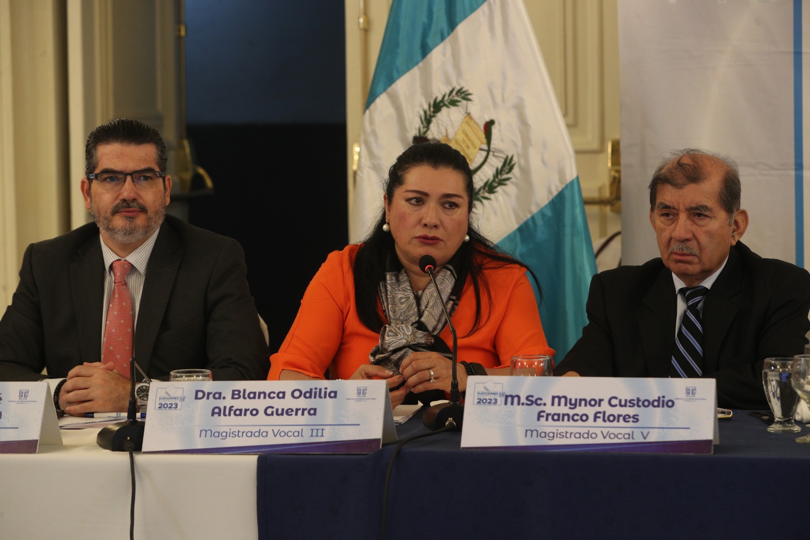 La magistrada Blanca Alfaro indicó que en una reunión los secretarios generales no cuestionaron el sistema informático, pero los partidos indican que feso fue porque el tema jamás fue abordado en la reunión. Fotografía: Prensa Libre (María José Bonilla). 