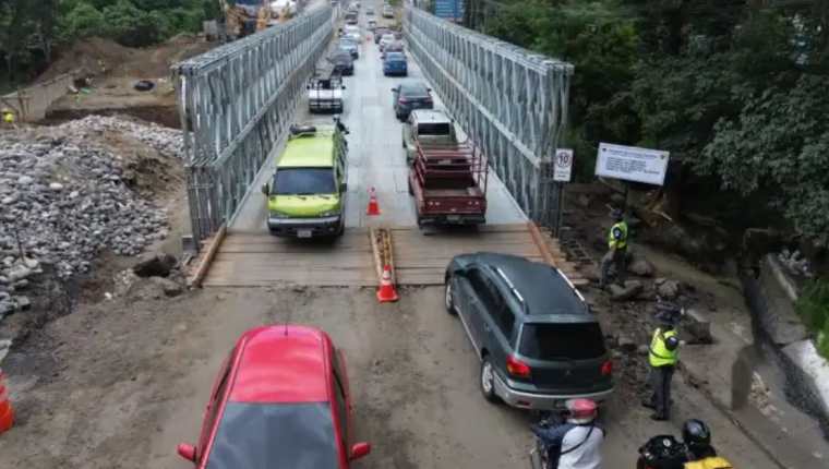 Hundimiento Villa Nueva puente transporte de carga propuestas