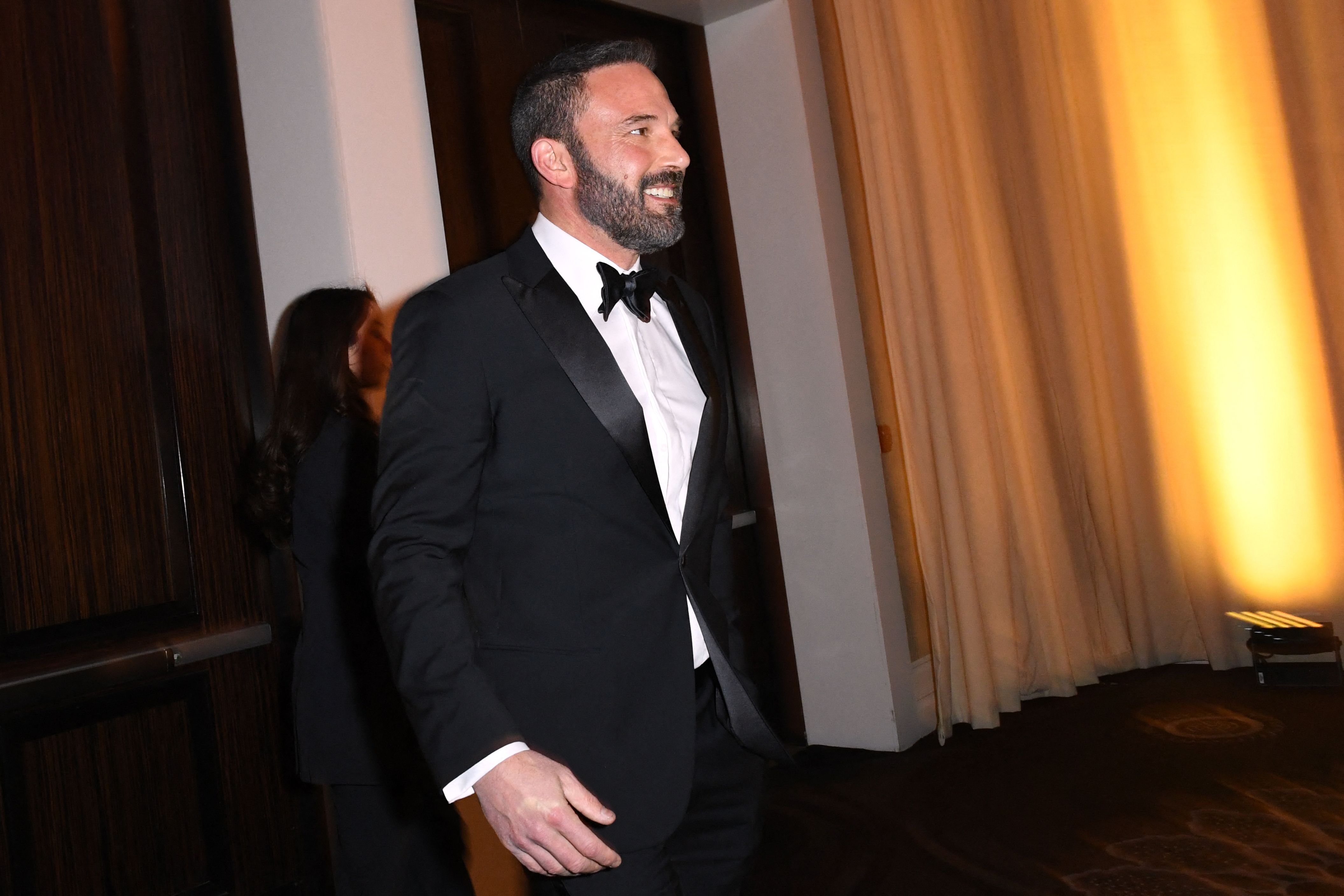 US actor Ben Affleck arrives in the Ballroom of the 81st annual Golden Globe Awards at The Beverly Hilton hotel in Beverly Hills, California, on January 7, 2024. (Photo by VALERIE MACON / AFP)