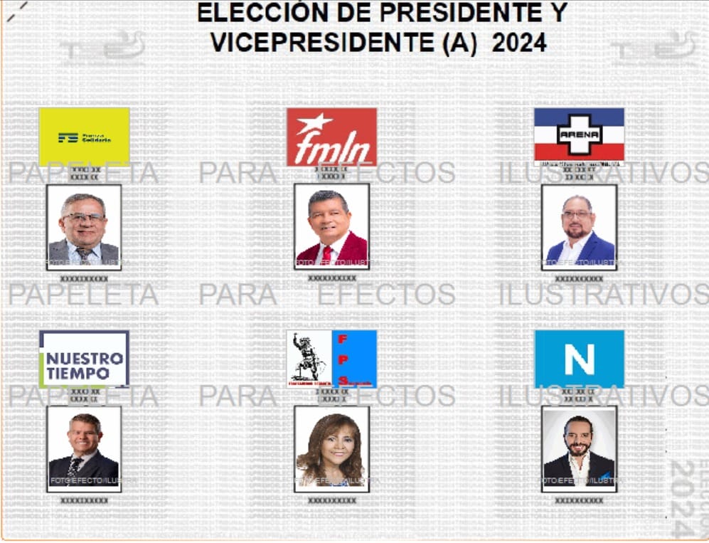 Candidatos A Presidente 2024 En El Salvador Qui Nes Son Los Otros   Papeleta Elecciones El Salvador 2024 