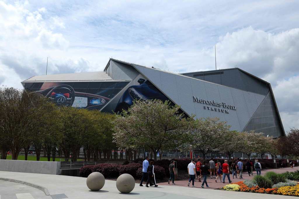 Una vista general del estadio Mercedes-Benz en marzo de 2024.