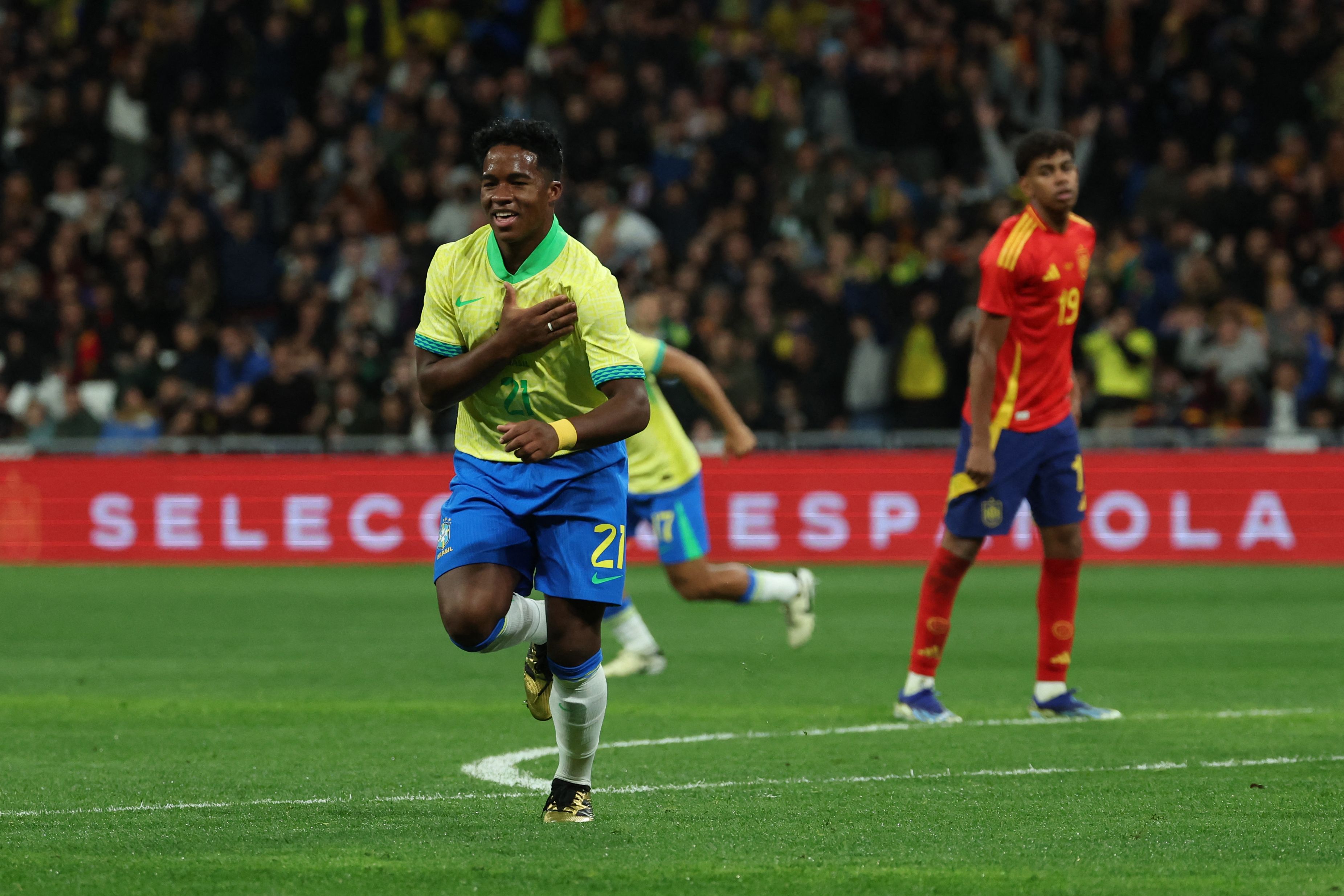 Los Golazos De Endrick Y Olmo En El España Vs Brasil De La Fecha Fifa ...