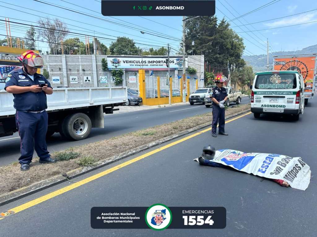 Motorista fallecido en ruta Interamericana