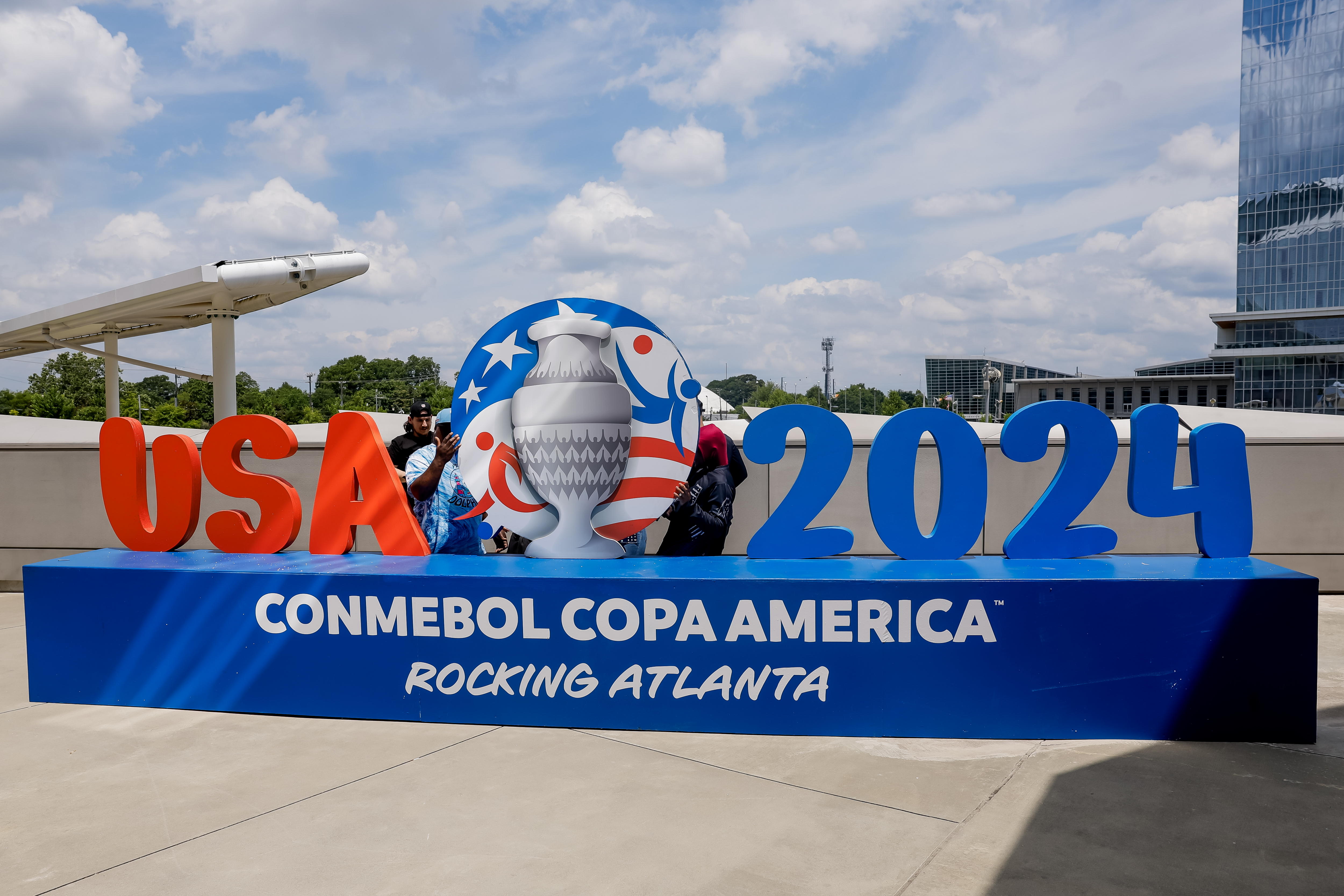 El logo oficial de la Copa América en Atlanta, una de las sedes.