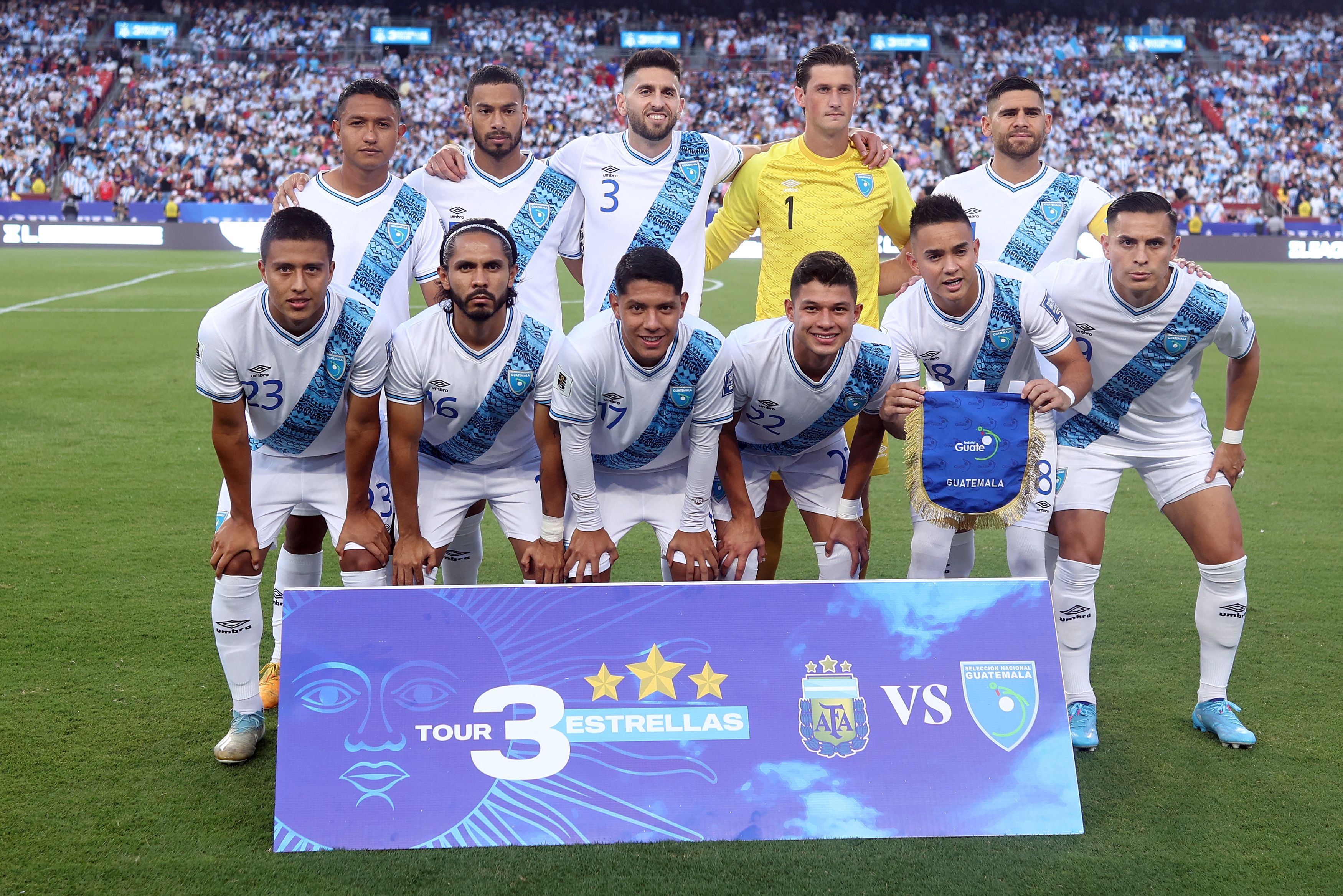 Guatemala en el partido amistoso contra Argentina.